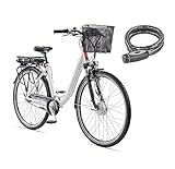 TELEFUNKEN E-Bike 28 Zoll Elektrofahrrad Alu mit 7-Gang Shimano Nabenschaltung, Pedelec Citybike mit...