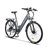 nakxus 26M208 E-Bike, Elektrofahrrad 26'' Trekkingrad E-Cityrad mit 36V 13Ah Lithium-Akku für Lange Reichweite bis 100KM, 250W Motor, EU-konformes Klapprad mit App