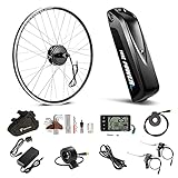 YOSE POWER 26' Ebike Umbausatz Elektrofahrrad Conversion Kit 36V 350W Heckmotor nur für 26 Zoll Steckranz Kassette,Integrierte Controller mit 36V 13Ah Batterie